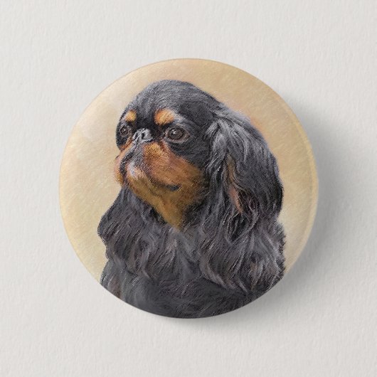 Engels Speelgoed Spaniel Schilderen Originele Dier Ronde Button 5,7 Cm (Voorkant)