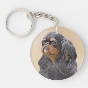 Engels Speelgoed Spaniel Schilderen Originele Dier Sleutelhanger