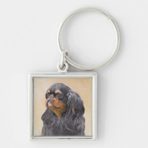 Engels Speelgoed Spaniel Schilderen Originele Dier Sleutelhanger