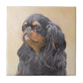 Engels Speelgoed Spaniel Schilderen Originele Dier Tegeltje (Voorkant)