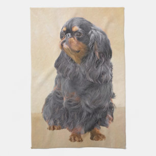 Engels Speelgoed Spaniel Schilderen Originele Dier Theedoek