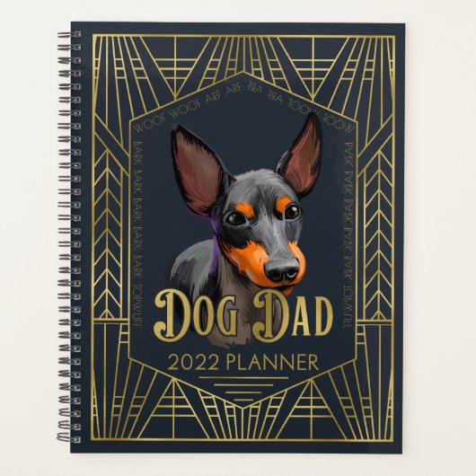 Engels Speelgoed Terrier Dog Dad Funny 2022 Planner (Voorkant)