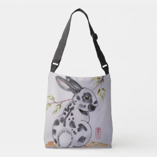 Engels Spot Rabbit Black and White Shopping Tas