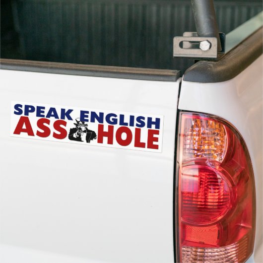 Engels spreken bumpersticker (Op Truck)