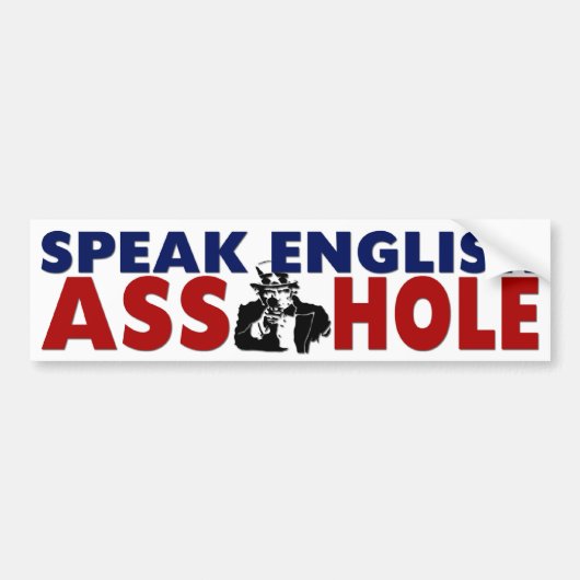 Engels spreken bumpersticker (Voorkant)