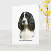 Engels Springer Spaniel 9J37D-20 Kaart (Gele Bloem)