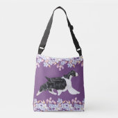 Engels Springer Spaniel Bag/Tas - Paars Crossbody Tas (Voorkant)