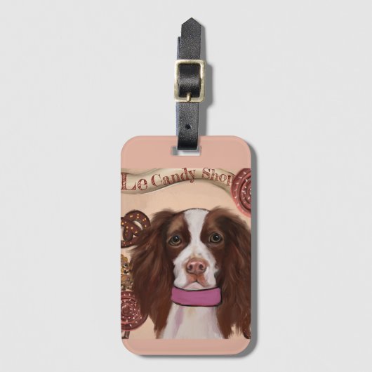 Engels Springer Spaniel Bagagelabel (Voorkant (verticaal))