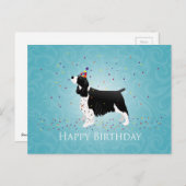 Engels Springer Spaniel Birthday Design. Briefkaart (Voorkant / Achterkant)