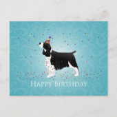 Engels Springer Spaniel Birthday Design. Briefkaart (Voorkant)