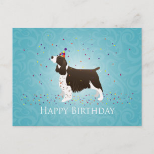 Engels Springer Spaniel Birthday Design Briefkaart