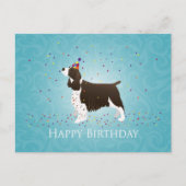Engels Springer Spaniel Birthday Design Briefkaart (Voorkant)