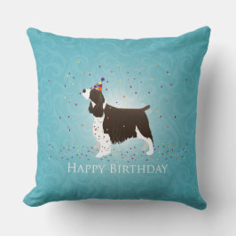 Engels Springer Spaniel Birthday Design Kussen