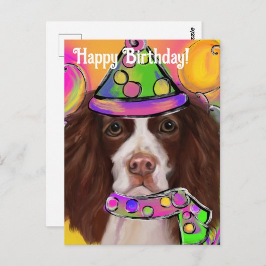 Engels Springer Spaniel Briefkaart (Voorkant / Achterkant)