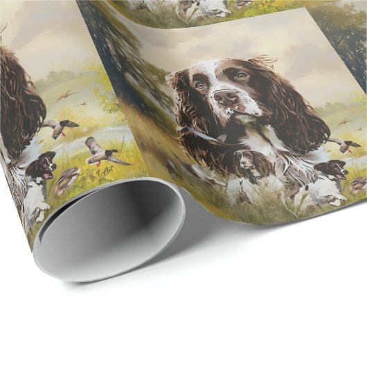 Engels Springer Spaniel Cadeaupapier (Rol Hoek)