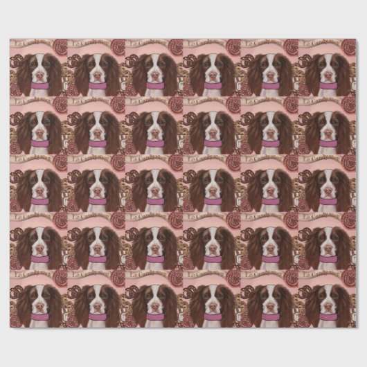 Engels Springer Spaniel Cadeaupapier (Vlak)