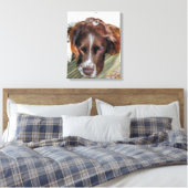 ENGELS SPRINGER SPANIEL CANVAS AFDRUK (Insitu (Slaapkamer))