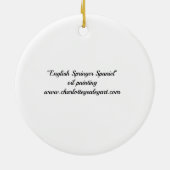 Engels Springer Spaniel Dog Art Ornament (Achterkant)