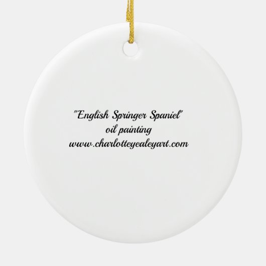 Engels Springer Spaniel Dog Art Ornament (Achterkant)