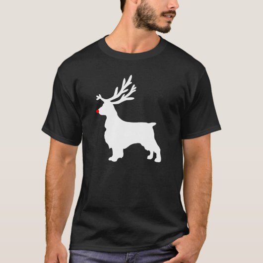 Engels Springer Spaniel Dog Kerstrendierrenner an T-shirt (Voorkant)