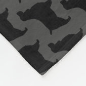 Engels Springer Spaniel Dog Silhouettes Patroon Fleece Deken (Hoek)