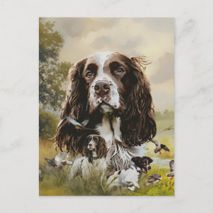 Engels Springer Spaniel Feestdagenkaart