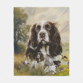 Engels Springer Spaniel Fleece Deken (Voorkant)