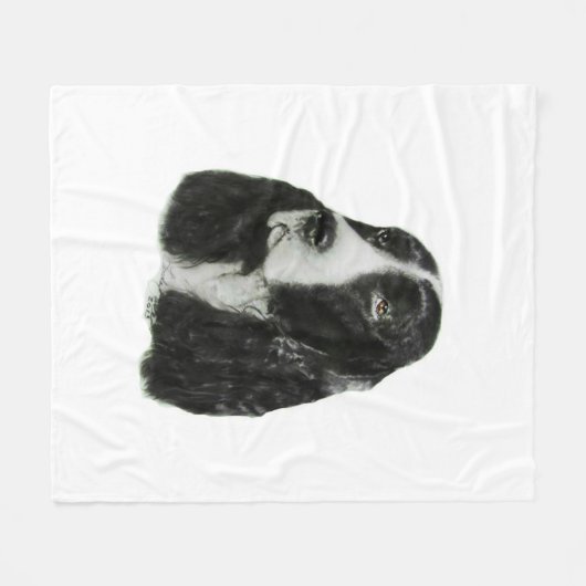 Engels Springer Spaniel Fleece Deken (Voorkant (Horizontaal))