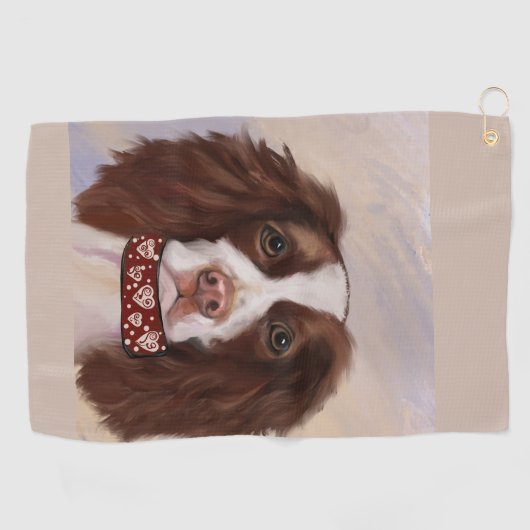 ENGELS SPRINGER SPANIEL GOLFHANDDOEK (Horizontaal)