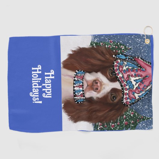 ENGELS SPRINGER SPANIEL GOLFHANDDOEK (Horizontaal)