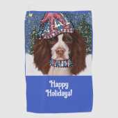 ENGELS SPRINGER SPANIEL GOLFHANDDOEK (Voorkant)