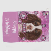 ENGELS SPRINGER SPANIEL GOLFHANDDOEK (Horizontaal)
