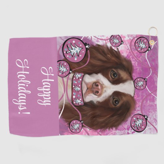 ENGELS SPRINGER SPANIEL GOLFHANDDOEK (Horizontaal)