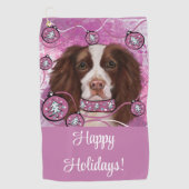 ENGELS SPRINGER SPANIEL GOLFHANDDOEK (Voorkant)