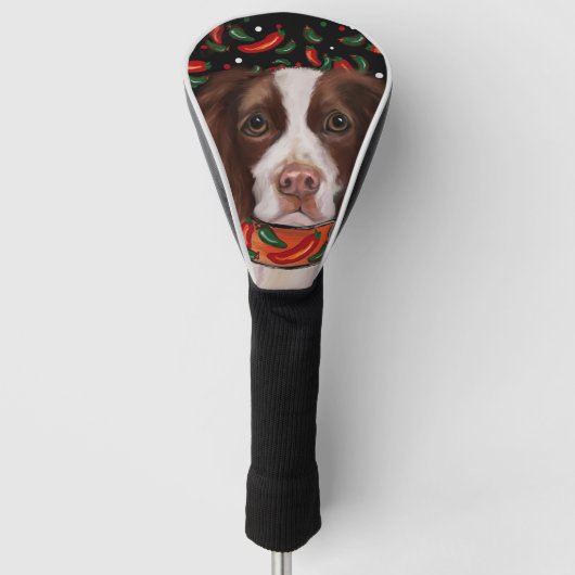 Engels Springer Spaniel Golfheadcover (Voorkant)