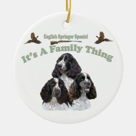 Engels Springer Spaniel Het is een familie ding Keramisch Ornament