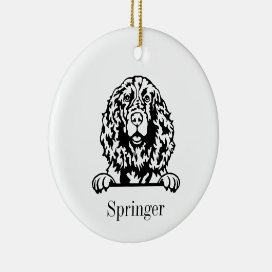 Engels Springer Spaniel hond ornament (Rechts)