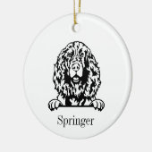 Engels Springer Spaniel hond ornament (Links)