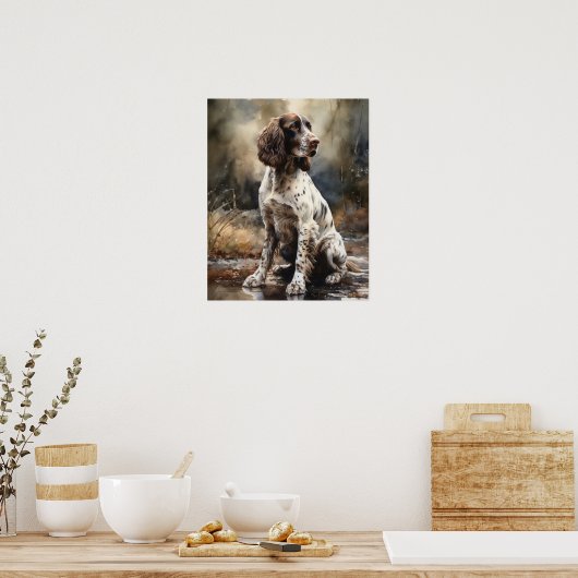 Engels Springer Spaniel Hondenkunst Print Poster (Keuken)