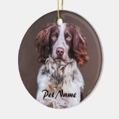Engels Springer Spaniel Hondenolie schilderij Port Keramisch Ornament (Links)
