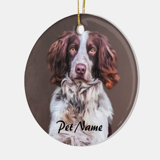 Engels Springer Spaniel Hondenolie schilderij Port Keramisch Ornament (Links)