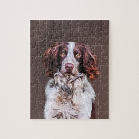 Engels Springer Spaniel Hondenolie schilderij Port Legpuzzel (Verticaal)