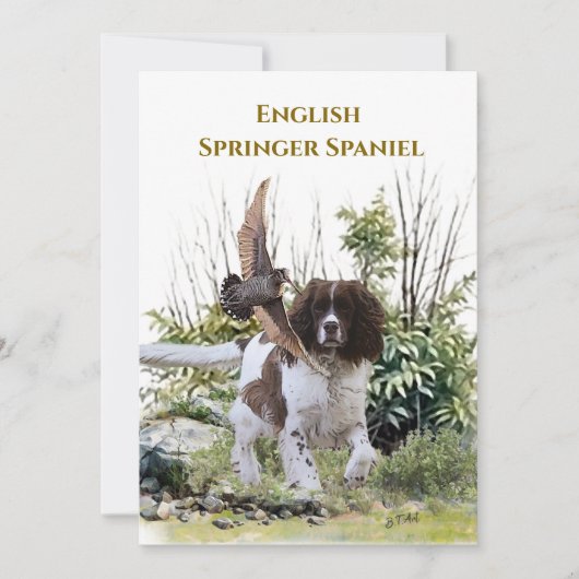 Engels Springer Spaniel Kaart (Voorkant)