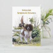 Engels Springer Spaniel Kaart (Staand voorkant)