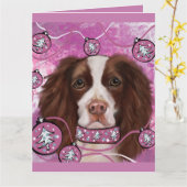 ENGELS SPRINGER SPANIEL KAART (Gele Bloem)