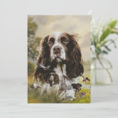 Engels Springer Spaniel Kaart (Staand voorkant)