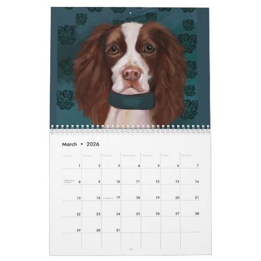 ENGELS SPRINGER SPANIEL KALENDER (Mar 2026)
