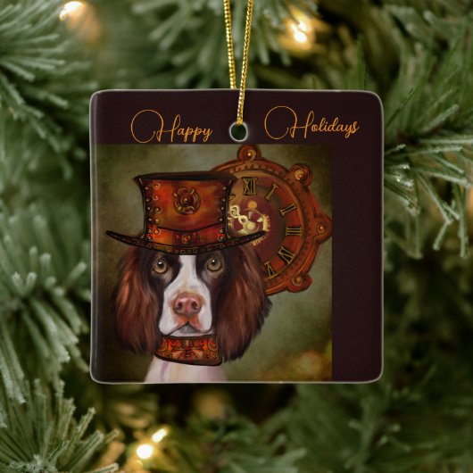 Engels Springer Spaniel Keramisch Ornament (Boom)