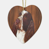 Engels Springer Spaniel Keramisch Ornament (Links)
