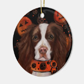 Engels Springer Spaniel Keramisch Ornament (Links)